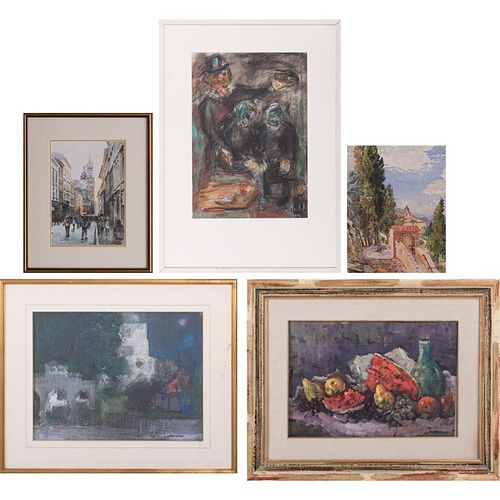 A Miscellaneous Collection of Framed Decorative Items by Various Artists, 20th Century,