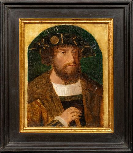 PORTRAIT OF CHRISTIAN II (1481-1559) KING OF DENMARK OIL PAINTING
