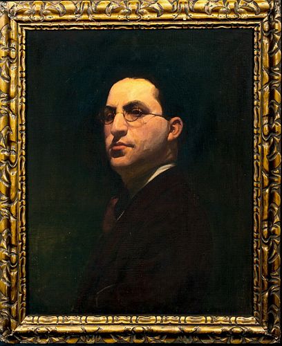 PORTRAIT OF SCOTTISH INVENTOR JOHN LOGIE BAIRD (1888-1946) OIL PAINTING