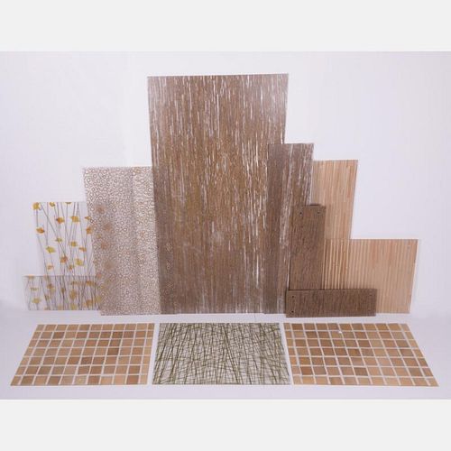 A Group of Twelve Acrylic Decorative Wall Panels, 20th Century,
