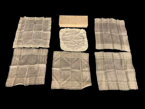 Collection 1800's Embroidered Handkerchiefs 