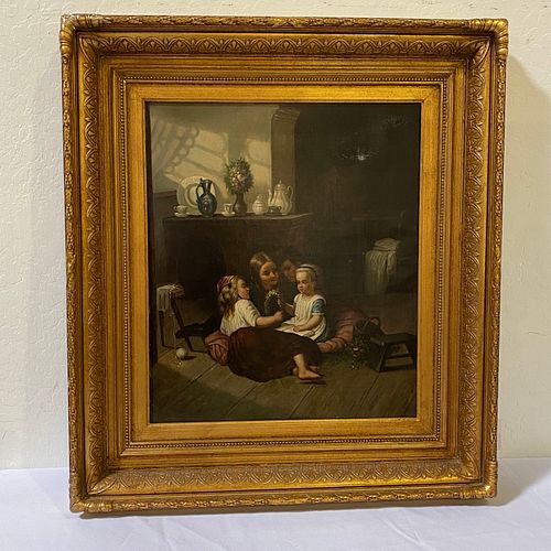 Victorian Interior with Children