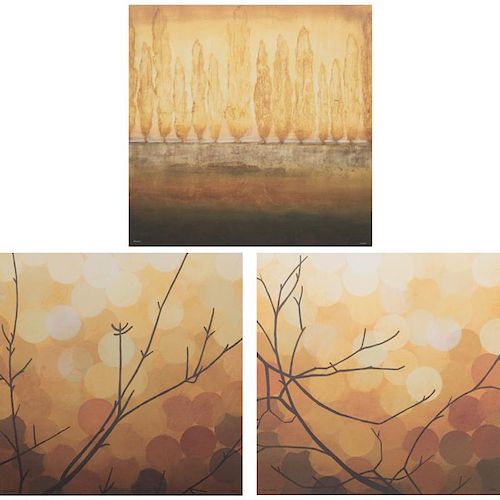 Sean Jacobs (20th Century) Autumn Shade I and II, Digital reproduction prints on canvas,