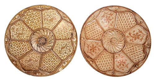 Pair of Persian Lustreware Plates