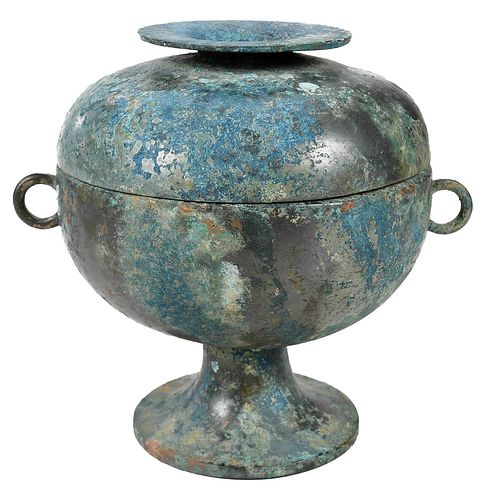 Patinated Chinese Bronze Ding