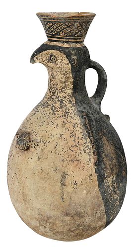 Chinese Ceramic Bird Form Wine Vessel