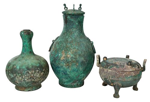 Three Chinese Bronze Vessels