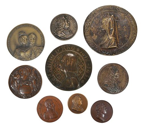 Group of Nine Medals, In Profile 