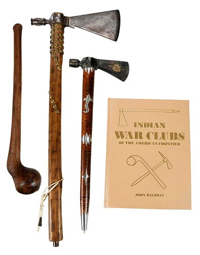 Two Pipe Tomahawks, with Book and Club