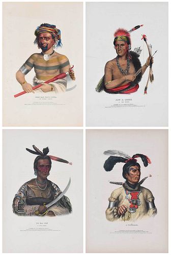Four McKenney and Hall Native American Prints 