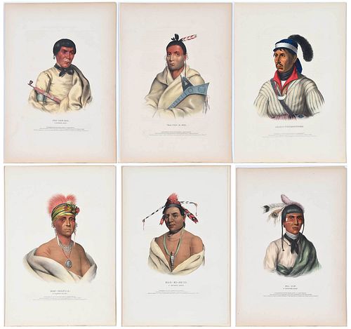 Six McKenney and Hall Native American Prints 