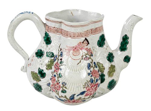 Soft Paste Porcelain Floral Teapot