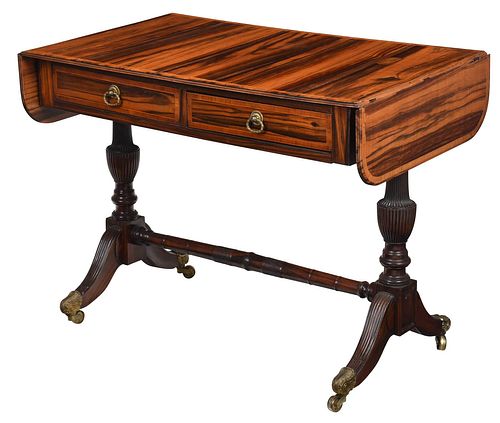 Fine Regency Figured Calamander Sofa Table