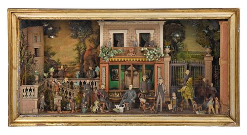 Exceptional Paper Diorama in Shadow Box