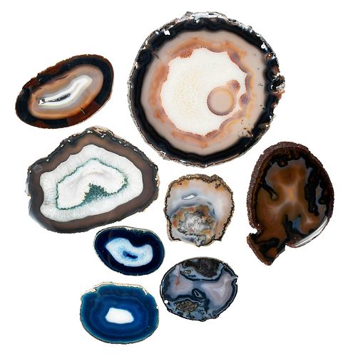 Eight Agate Slices