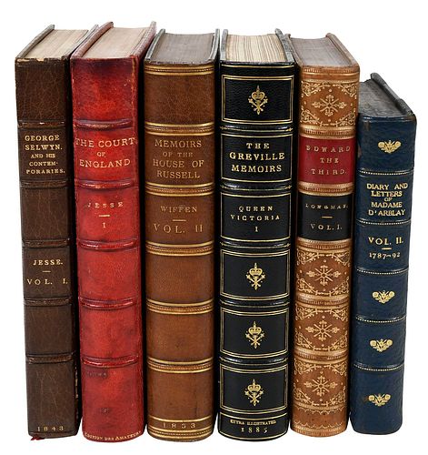 37 Leatherbound Books on English History