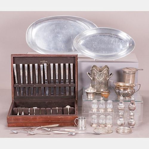 A Miscellaneous Collection of Silver Plated Flatware and Serving Items, 20th Century,
