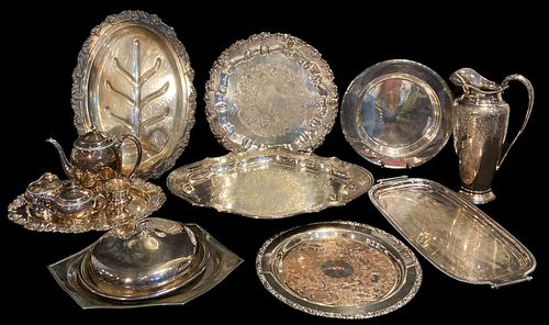 Collection Silverplate Trays & Serving Dishes 