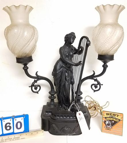 EMPIRE STYLE METAL FIGURAL LAMP CORDTS MANSION