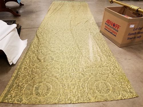 BX 4 FABRIC PANELS 4'5"W X13'10" USED AS DRAPES CORDTS MANSION