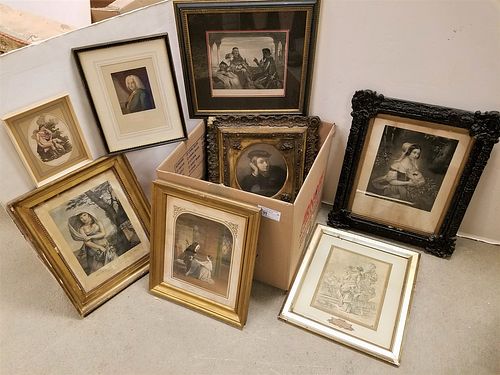 BX 6 FRAMED ITEMS 19TH C ENGR AND LITHOS CORDTS MANSION