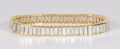Diamond Baguette Bracelet, 17.70 cts