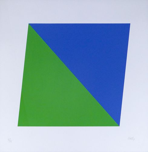 Ellsworth Kelly ''Blue/Green'' 1970 Color Lithograph