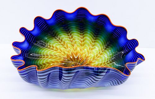 Dale Chihuly ''Ultramarine Blue Seaform'' 1995 Glass