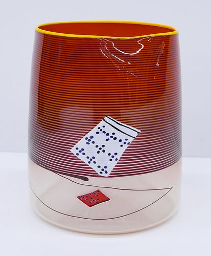Dale Chihuly ''Red Blanket Cylinder'' 2000 Glass