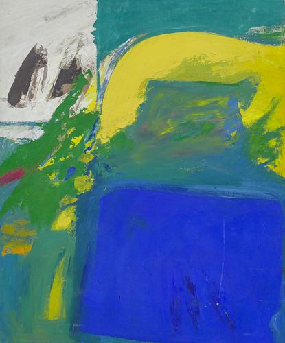 William Ivey ''Untitled'' (Blue/Green/Yellow) 1965 Oil