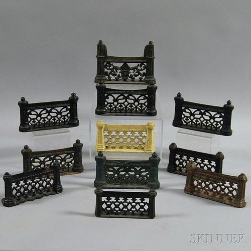 Eleven Cast Iron Fence-form Boot Scrapes