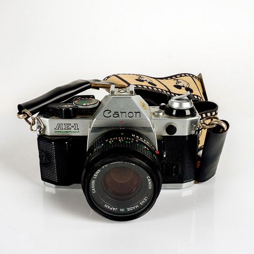 Canon AE-1 Program 35mm SLR Film Camera, Lenses, Tripod