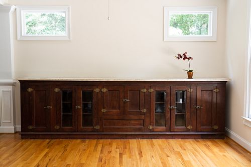 Early 20th C Mahogany Bar Sideboard Cabinet