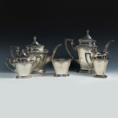 (5) International Sterling Co. Silver Tea Service Set