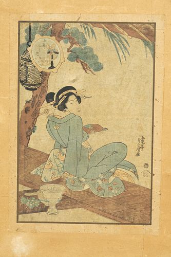 Utagawa Sadafusa Bijin-e Late Edo Woodblock Print