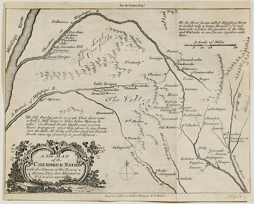 A New Map of the Cherokee Nation, 18th C.