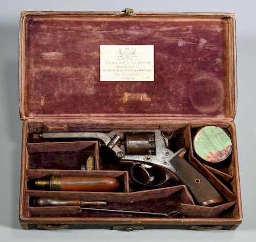 Tranter Revolver, Side Arm of Lt. Colonel Henry Clay Yeatman, Cased with Accoutrements