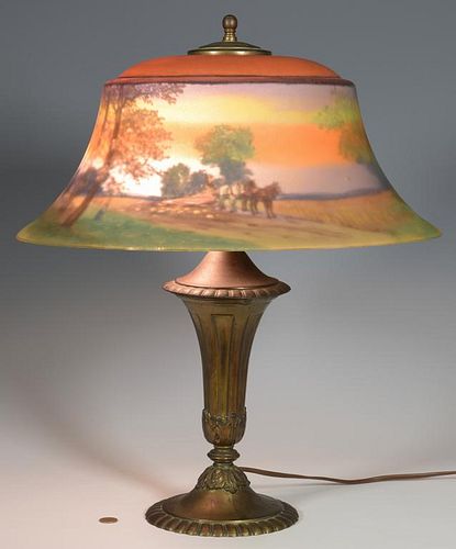 Pairpoint Reverse Painted Scenic Lamp