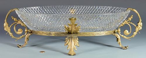 Bronze Mounted Crystal Centerpiece Bowl