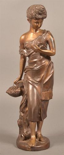 Vintage Unsigned Bronze Figure of a Woman.