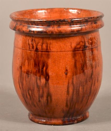 Pennsylvania 19th Century Redware storage Jar.
