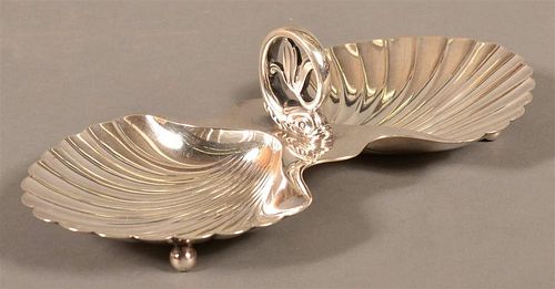 Tiffany & Co. Sterling Shell Form Footed Bowl.