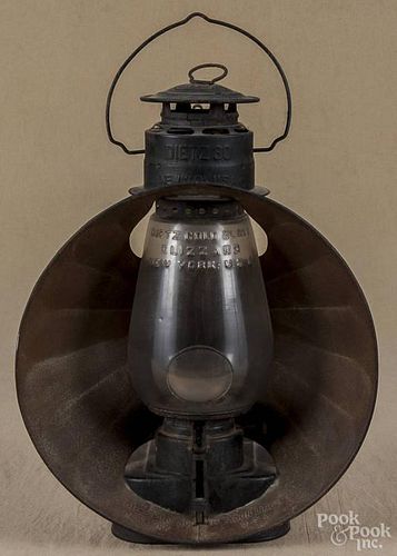 Dietz no. 30 tin carry lantern, 19th c., 15'' h.