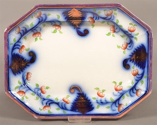 Gaudy Ironstone China Fern Leaf Pattern Platter.