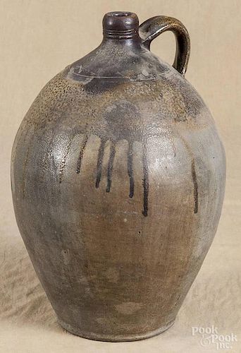 Stoneware jug, 19th c., 15'' h.