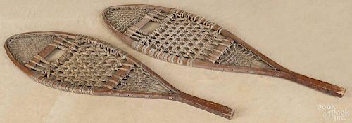 Pair of A. G. Spalding snowshoes, early 20th c., 40'' l.