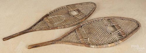 Pair of snowshoes, early 20th c., 42 1/2'' l.