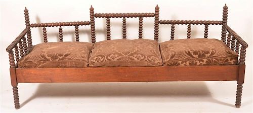 American Victorian Spool Turned Day Bed.