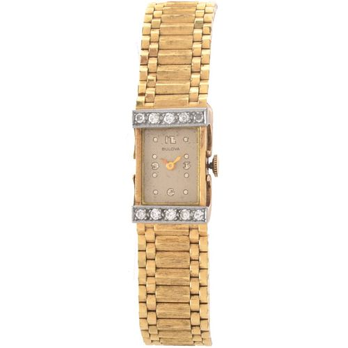 Bulova 14K and Diamond Watch