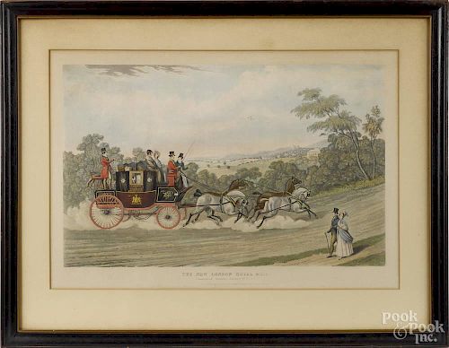 B. Moss, color lithograph, titled The New London Royal Mail, engraved by Charles Hunt